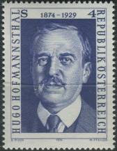 1974, Rakousko, 1438, 100. výročí narození Hugo von Hofmannsthala ∗∗