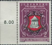 1974, Rakousko, 1447p, 750 let města Judenburg ∗∗