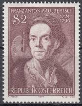 1974, Rakousko, 1455, 250. narozeniny Franze Antona Maulbetsche, **