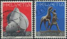 1974, Švýcarsko, 1029/1030, EUROPA: Sochy ⊙