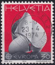 1974, Švýcarsko, 1029, EUROPA: Sochy - Kontinuita od Maxe Billa ⊙