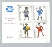 1974, Švýcarsko, A022, Mezinárodní výstava poštovních známek INTERNABA 1974, Basel, **