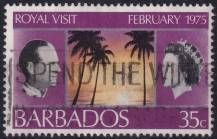 1975, Barbados, 0387, Návštěva královny Alžběty II: západ slunce na Barbadosu ⊙