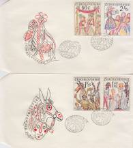 1975, ČSR II, FDC04A-B/75, České a slovenské lidové obyčeje
