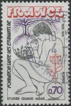 1975, Francie, 1927, 50 let nadace "Santé des Etudiants de France" ⊙