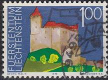 1975, Lichtenštejnsko, 0633, Evropský rok ochrany památek: Hrad Gutenberg ⊙