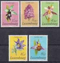 1975, Lucembursko, 0914/0918, Caritas: Chráněné květiny (I), **