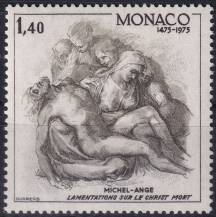 1975, Monako, 1188, 500. výročí narození Michalegela Buonarrotiho ✶✶