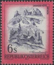 1975, Rakousko, 1477, Výplatní známka: Krásy Rakouska - Lindauer Hütte ∗∗