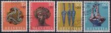 1975, Švýcarsko,1053/1056, „Pro Patria“: Archeologické nálezy ⊙