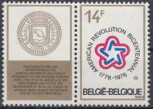 1976, Belgie, 1849K, 200 let od založení Spojených států amerických, **