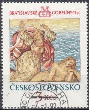 1976, ČSR II, 2201, Bratislavské gobelíny: Zoufalá Héro nad Leandrem, ⊙