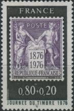 1976, Francie, 1956, Den poštovní známky: 100 let známek s vyobrazením "Alegorie Mír a obchod" ∗∗
