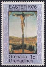 1976, Grenadské Grenadiny, 0172, Velikonoce: malířství - Antonello da Messina: Ukřižování ✶✶