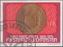 1976, Lichtenštejnsko, 0650, 70. narozeniny knížete Františka Josefa II. ⊙