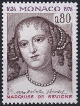 1976, Monako, 1240, 350. výročí narození Marie markýzy de Sévigné ✶✶