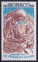 1976, Monako, 1243, 250. výročí prvního zveřejnění románu "Gulliverovy cesty" ✶✶