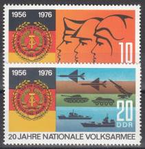 1976, NDR, 2116/2117, 20 let Národní lidové armády (NVA), **