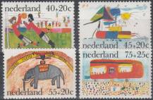 1976, Nizozemí, 1088/1091, Voor het Kind: Dětské kresby ∗∗
