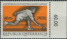 1976, Rakousko, 1513p, Mistrovství světa v kuželkách na asfaltové dráze ∗∗