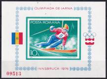 1976, Rumunsko, A129, Zimní olympijské hry, Innsbruck - Alpské lyžování, muži  ✶✶