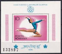 1976, Rumunsko, A135, Letní olympijské hry, Montreal - Prostná cvičení   ✶✶