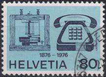 1976, Švýcarsko, 1072, Výročí (I): 100 let telefonu  ⊙