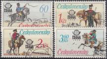 1977, ČSR II, 2253/2256, Historické poštovní stejnokroje, ⊙
