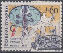 1977, ČSR II, 2272, Světový týden hudby - UNESCO, ⊙