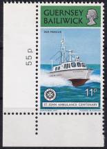 1977, Guernsey, 0155p, 100 let nemocniční péče řádu Johanitů: Sanitní člun "Flying Christine II" ✶✶ L D