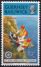 1977, Guernsey, 0156, 100 let nemocniční péče řádu Johanitů: Horská služba ✶✶ 