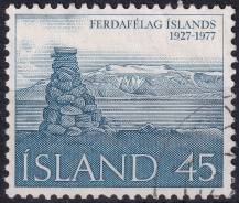 1977, Island, 0527, 50 let Islandského turistického svazu ⊙ 