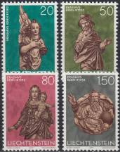 1977, Lichtenštejnsko, 0688/0691, Vánoce: Sochy ∗∗