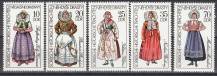 1977, NDR, 2210/2214, Historické srbské kroje, **