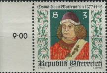 1977, Rakousko, 1541p, 600. výročí narození Osvalada von Wolkenstein ∗∗