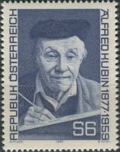 1977, Rakousko, 1543, 100. výročí narození Alfreda Kubina ∗∗