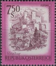 1977, Rakousko, 1550, Výplatní známka: Krásy Rakouska - Pevnost dolní Salcburk ∗∗