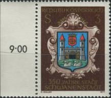 1977, Rakousko, 1552p, 350 let města Schwanenstadtu ∗∗
