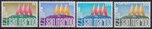 1977, San Marino, 1127/1130, Mezinárodní výstava poštovních známek SAN MARINO 