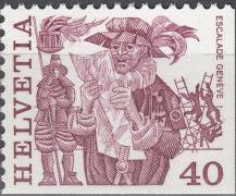 1977, Švýcarsko, 1104Eru, Výplatní známka: Lidové zvyky ∗∗ 