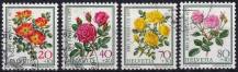 1977, Švýcarsko, 1112/1115, „Pro Juventute“: Růže (II) ⊙