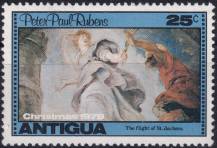 1978, Antigua, 0526, Vánoce: obrazy od Rubense - sv. Barbora ✶✶