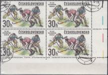 1978, ČSR II, 2307, 70 let pozemního hokeje ⊙, 4blok, r