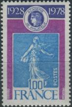 1978, Francie, 2121, 50 let Akademie pro filatelii ∗∗