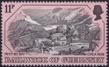 1978, Guernsey, 0159, Staré rytiny (I): Pohledy na St. Peter Port - Petit-Bo-Bucht ✶✶