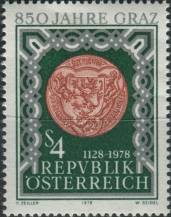 1978, Rakousko, 1583, 850 let města Graz ∗∗