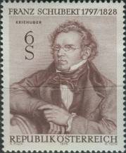 1978, Rakousko, 1590, 150. výročí úmrtí Franze Schuberta ∗∗
