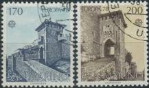 1978, San Marino, 1156/1157, EUROPA: Kresby budov ⊙