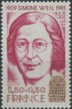 1979, Francie, 2177, 70. výročí narození Simone Weilové ∗∗
