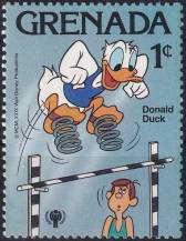 1979, Grenada, 0992, Mezinárodní rok dětí: Postavičky Walta Disneye - Kačer Donald ✶✶